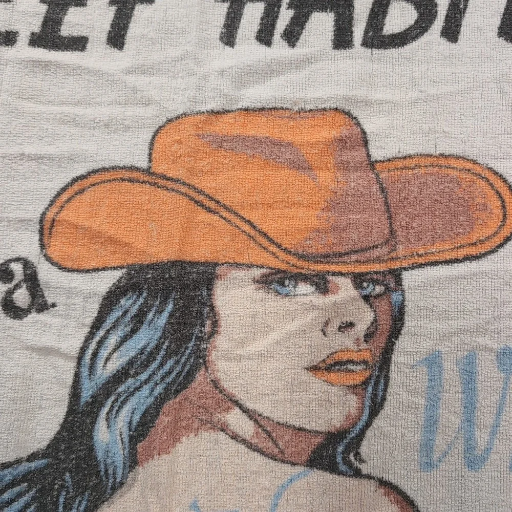1970's Sherry Break Dull Beef Habit‎ Florida Cattle Queen Man Cave Beach Towel